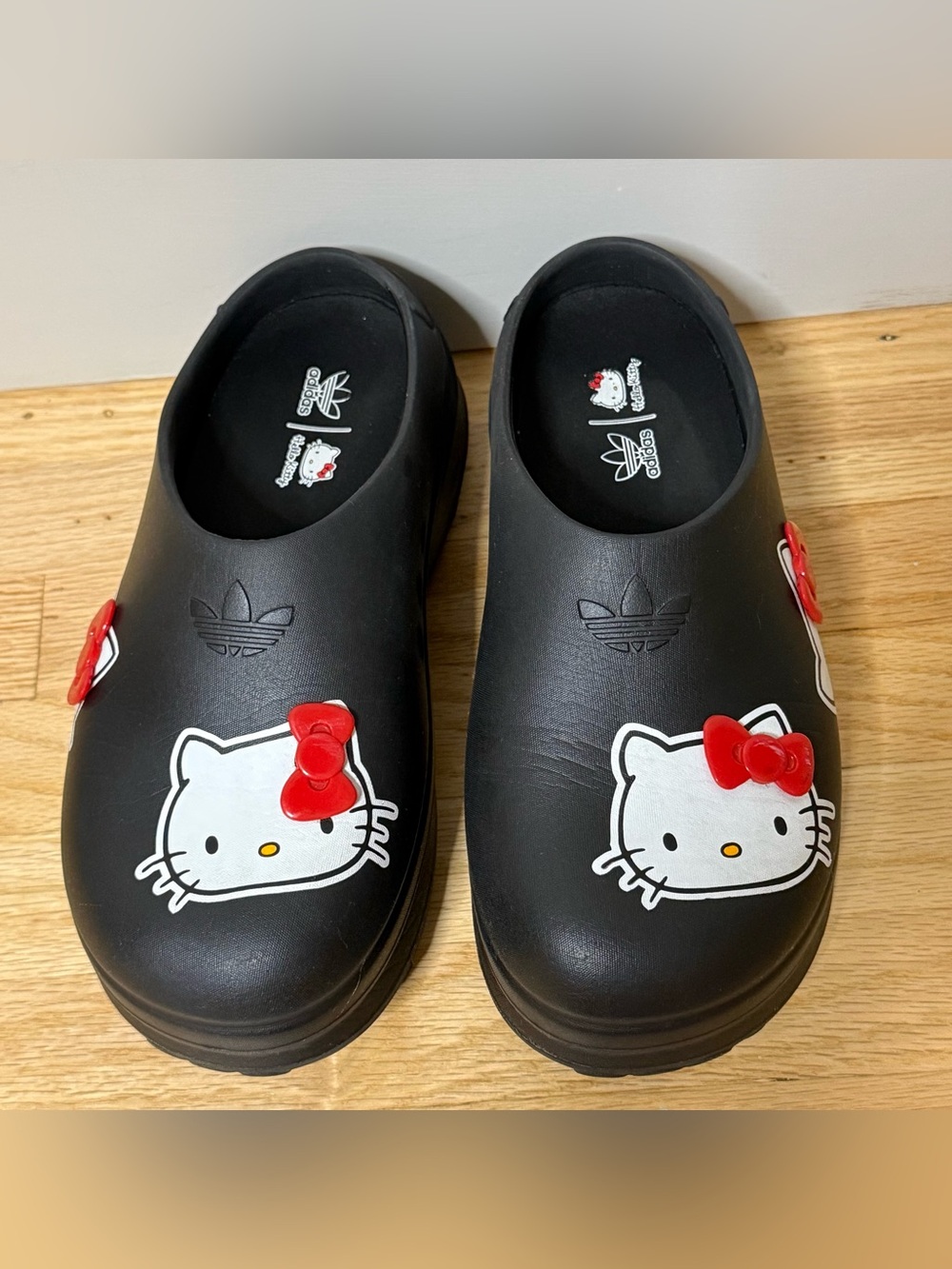 Adidas x Hello Kitty AdiFom Stan Smith Women’s MULES Clogs 8.5 Black Platform